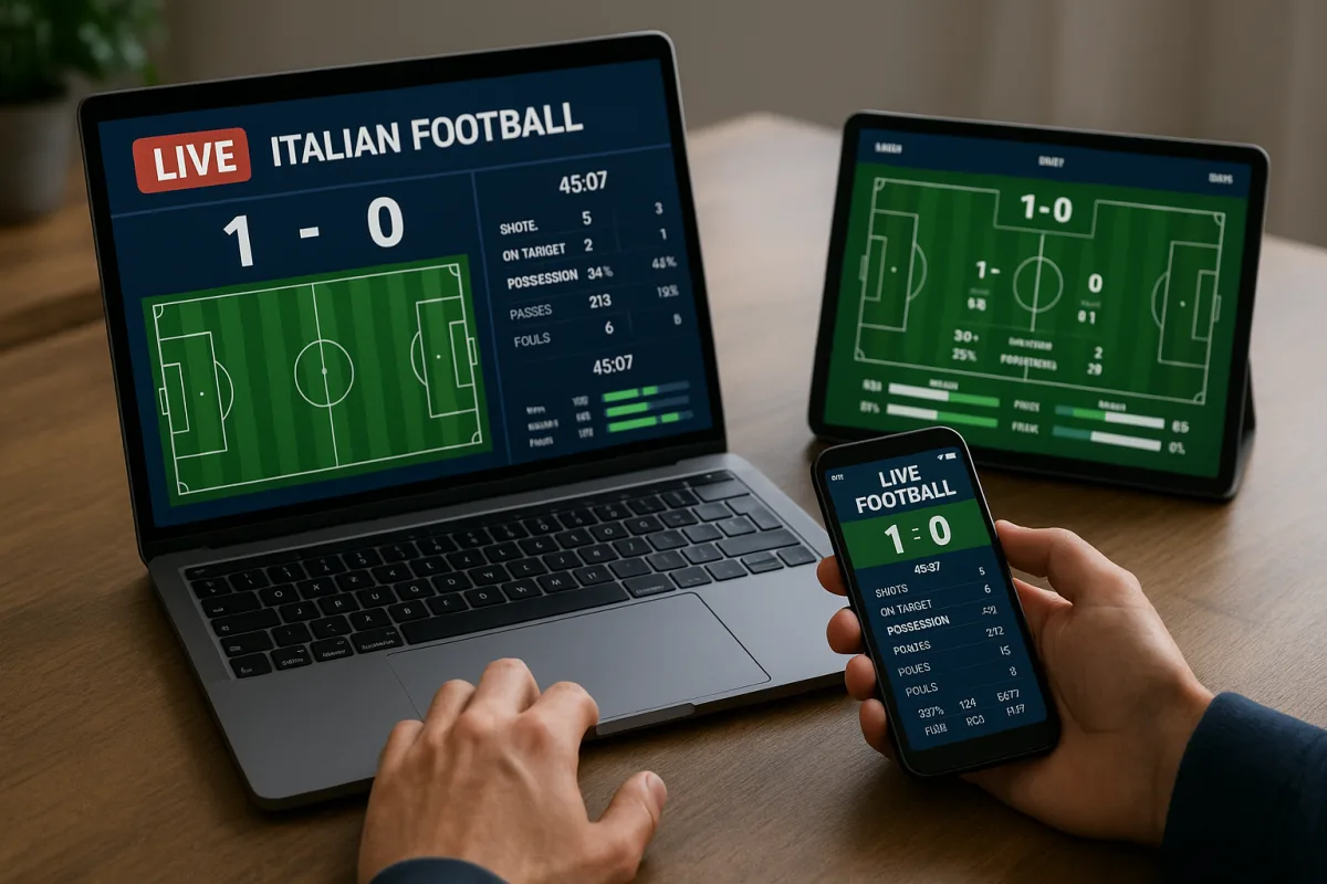 Risultati live calcio italiano: piattaforme con statistiche avanzate e dati ufficiali in tempo reale