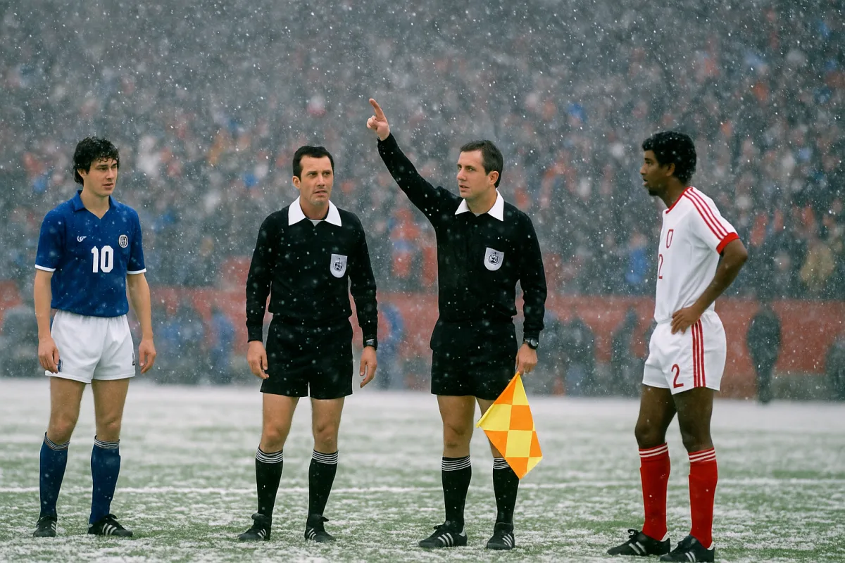 Quando la neve fermò una partita mondiale: l’episodio che riscrisse il calendario Fifa